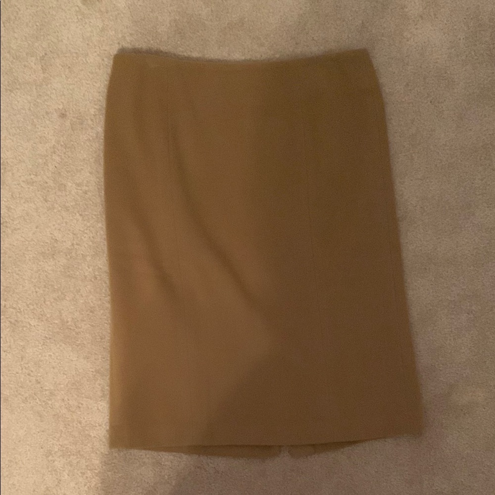 Talbots Tan Wool Pencil Skirt